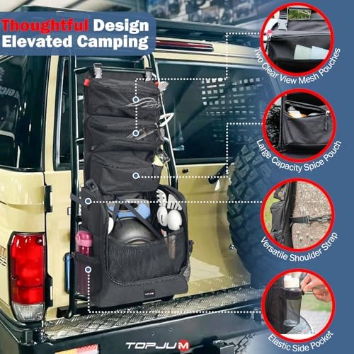 Camp Kitchen Organizer with Hanging Storage & Paper Towel Holder - Image 5