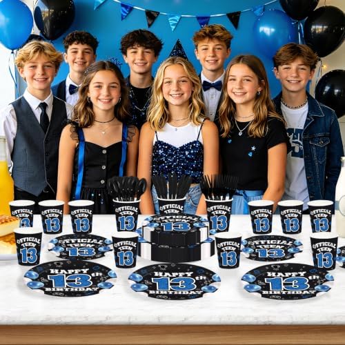 168Pcs 13th Birthday Decorations for Boys 13 Years Old Serves24 - Image 5