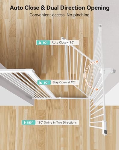 COMOMY 42" Extra Tall Baby Gate for Stairs, Fits 29.5" to 43.3" Openings - Image 3