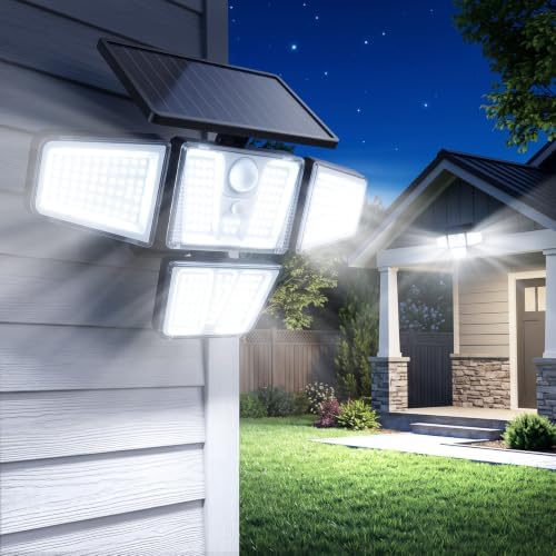 Solar Flood Lights 3600LM,270° Motion Sensor Outdoor Lights-Remote by TuyLuxeHome
