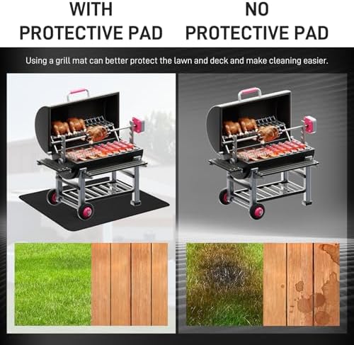 MODIGT Large 76"×52" Under Grill Mat for Outdoor Grill,Double-Side Fireproof & Heat-Resistant Outdoor Grill Mat,Protective Mat for Patio,Courtyard,Tabletop - Image 5