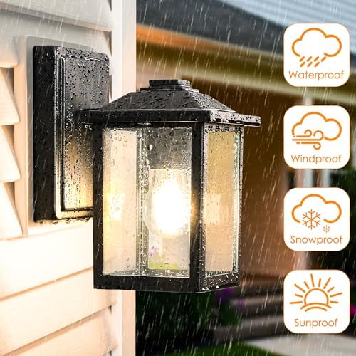 MATAMEYE Outdoor Wall Light Fixture, Exterior Waterproof Porch Lighting - Image 3
