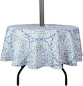 EHouseHome Outdoor and Indoor 70inch Round Tablecloth with Umbrella Hole and Zipper, Waterproof Zippered Patio Table Cloths, Spring/Summer Table Covers for Backyard Circular Table/BBQs/Picnic by EHouseHome
