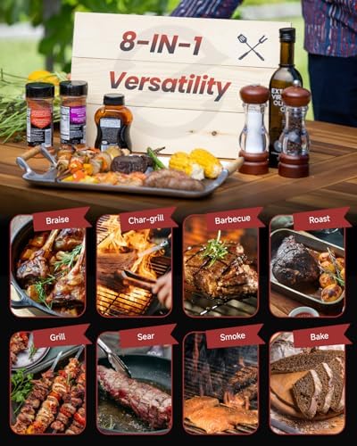 Z GRILLS Wood Pellet Grill & Smoker, PID V3.0 Controller, Meat Probe, Foldable Shelf&Side Shelf, 8 in 1 Outdoor BBQ Grill Auto Temperature Control, 459 Sq in Black, 450A - Image 7