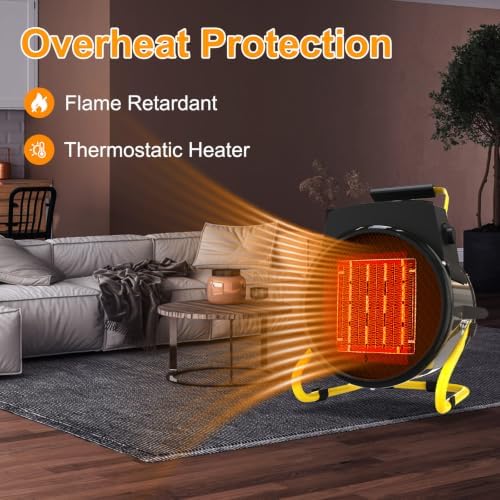 Outdoor Heater for Patio, 1500W Electric Garage Outdoor Heaters with 3 Modes, 3s Fast Heating, with Overheat Protection, Electric Space Heaters for Patio, Garage, Greenhouse, Office - Image 4