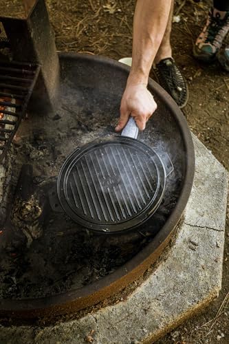 GSI Outdoors Guidecast Cast Iron Cookset, 10 in Frypan, Lid & Griddle - Image 6