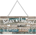Hotop Metal Patio Sign Vintage Wall Decor for Outdoor, 10 x 5", Vivid by HOTOP