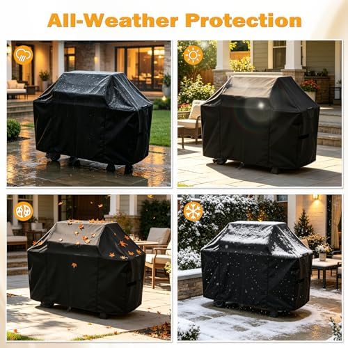Grill Cover for Nexgrill 810-0171 Oakford Homestead 24 Inch Charcoal Grill, Heavy Duty Waterproof All-Weather Protection, Outdoor Fade Resistant BBQ Grill Cover (53" W x 24" D x 40" H) - Image 5