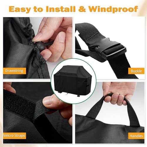 Grill Cover for Nexgrill 810-0171 Oakford Homestead 24 Inch Charcoal Grill, Heavy Duty Waterproof All-Weather Protection, Outdoor Fade Resistant BBQ Grill Cover (53" W x 24" D x 40" H) - Image 3