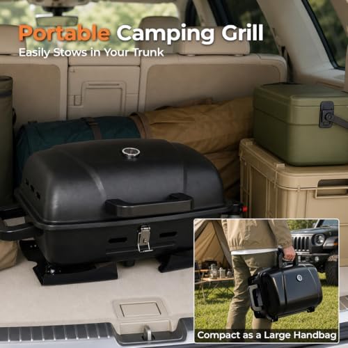 Brand-Man Portable Propane Gas Grill 1 Burner 10,000 BTU 240 sq.in. - Image 2