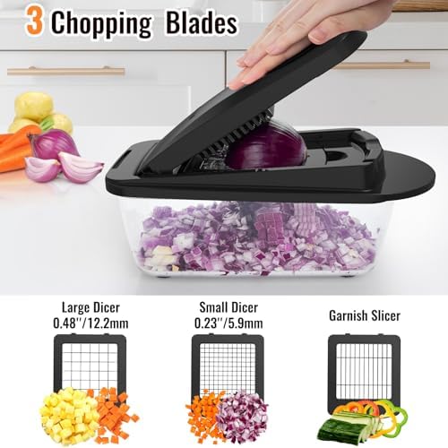 8-Blade Cook Tool & Gadget Sets, Egg Slicer Chopper Grater Set, Black - Image 4