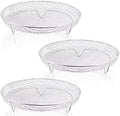 8 inch Air Fryer Racks, Air Fryer Universal Accessories, Baking Rack,Round Stackable Grill, Food-Grade Stainless Steel Kitchen Household, Fit all 4.2QT - 5.8QT air fryer,Oven - 3 Pack by PMIIO