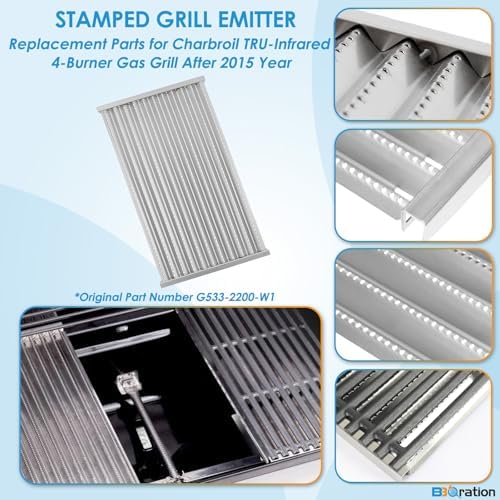 17" Grill Grates and Emitter for Charbroil TRU Infrared 4-Burner 463255020 463242715 463242716 463276016 466242715 463257520 Parts for Charbroil Grill Replacement Parts - Image 3