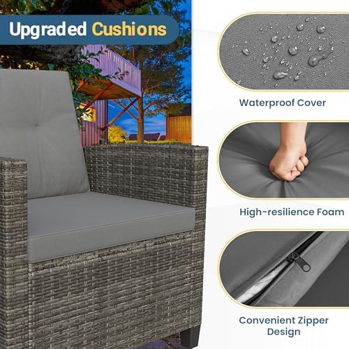 Wisteria Lane Patio Furniture Set, Wicker Outdoor Furniture for All Weather - Image 7