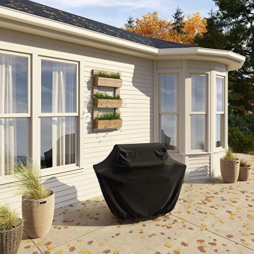 Amazon Basics Gas Grill Barbecue Cover, Waterproof, Water Resistant, Wind Resistant with Elastic Cord, Protection Against UV, Fits Grills up to 60 x 28 x 46 inches, Medium, Black - Image 6