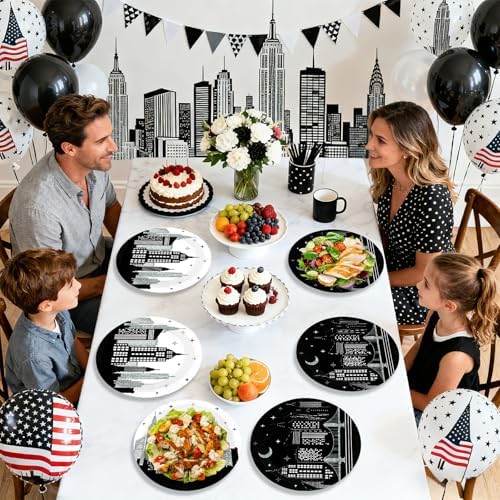 Grencian 50 Pcs New York City Skyline Paper Plates 9 Inch - Image 4