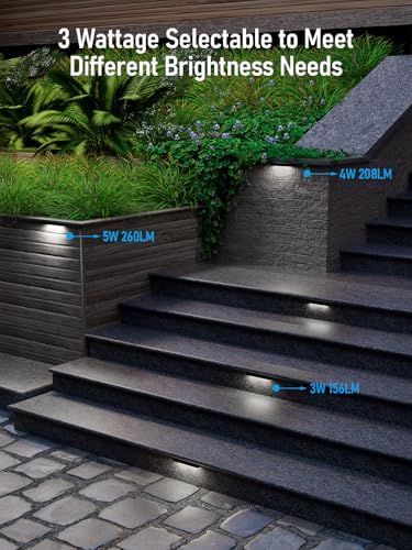 LEONLITE 8-Pack 7 Inch LED Hardscape Lighting, 3W/4W/5W, 5000K Daylight - Image 2