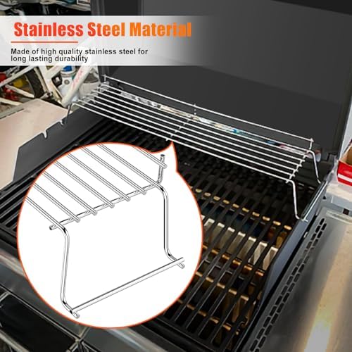 Hisencn Stainless Steel Warming Rack for Weber Genesis 300 Series - Image 4