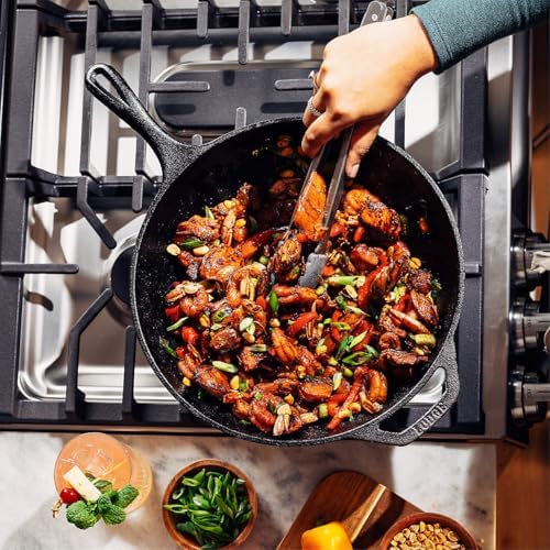 Lodge Chef Collection 12.5 Inch Pre-Seasoned Cast Iron Wok - Image 4