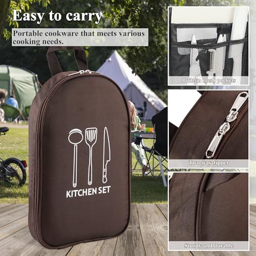 Camping Cooking Utensils Set, Silicone Cookware for Travel BBQ - Image 6
