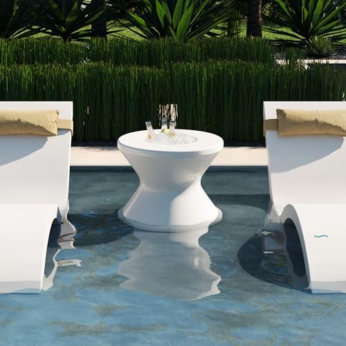 Ledge Lounger Pool Side Table, Ice Bin in Pool Table with Lid - Image 5
