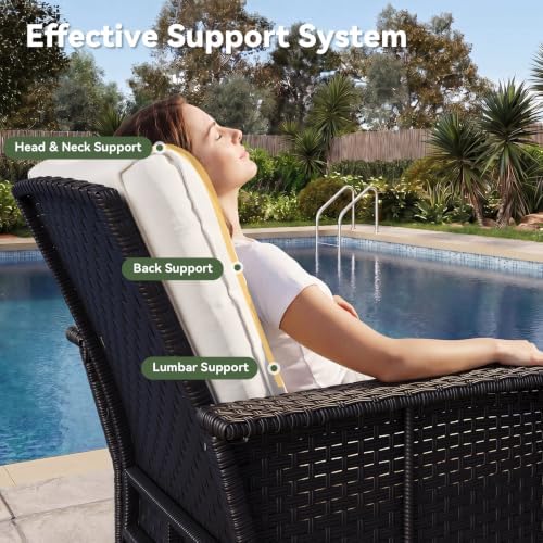 Aoxun 7-Piece Wicker Rattan Patio Furniture Set with 44" Fire Pit Table - Image 5