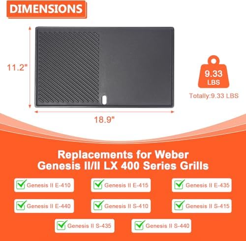 QuliMetal Reversible Griddle Replacement Parts - Image 2