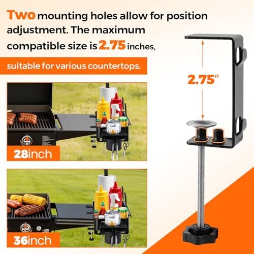 Griddle Caddy for Blackstone Griddle Accessories, Goldusk 6-in-1 Grill Accessories Storage Caddy with Cup Holder/Paper Towel Holder, BBQ Grill Organizer for Outdoor Grill Gifts for Men Dad Husband - Image 3