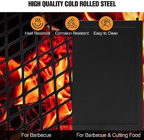 REDCAMP Folding Campfire Grill Heavy Duty Steel Grate, Portable Camp Fire Cooking Racks and Griddle for Outdoor Versatile Campfire Cooking - Image 4