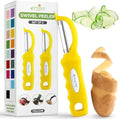 Spring Chef Swivel Potato Peeler with Soft Grip Handle, Set of 2, Yellow by SpringChef
