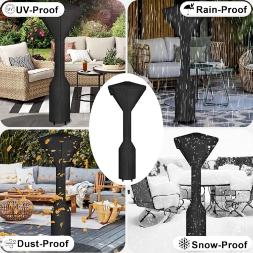 OutdoorLines Waterproof Patio Heater Covers with Zipper and Storage Bag, - Image 7