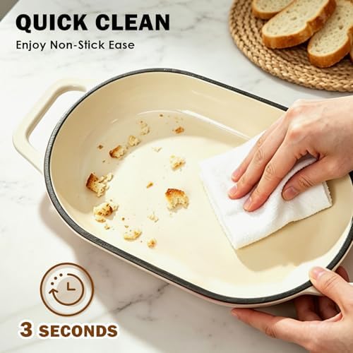 Wdmiya Dutch Oven for Sourdough Bread Baking, Shallow Base & Dome Lid 5 QT - Image 6