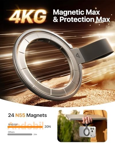 andobil [2026 Unrivaled Stability] Magnetic Phone Grip Holder for MagSafe - Image 4