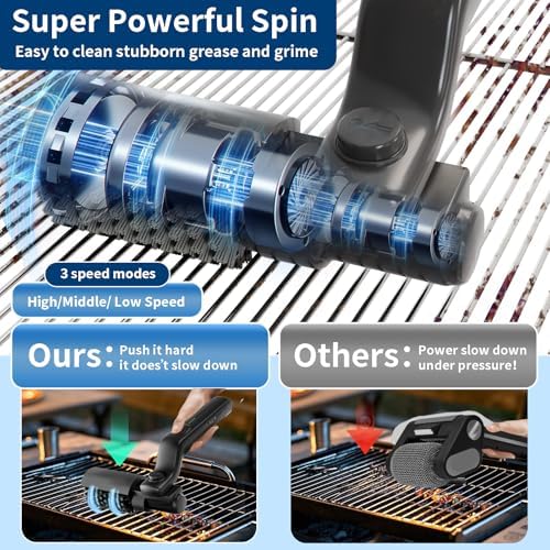 Electric Grill Brush for Outdoor Grill, Cordless BBQ Electric Grill Cleaner - Image 2