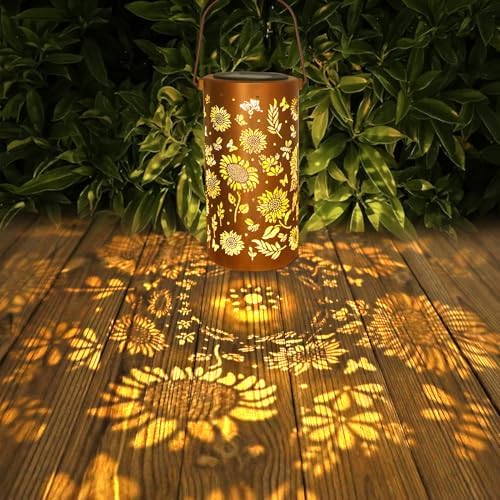 BSGlobal Sunflower Solar Lanterns Outdoor Waterproof Hanging Lights - Image 2
