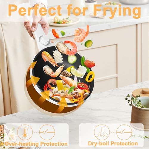 Dezin Electric Pot with Steamer, 1.5L Non-Stick Portable Hot Pot Electric - Image 5