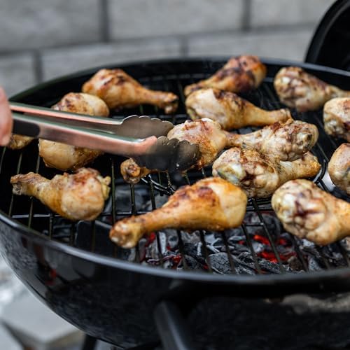 Char-Griller CG30040725 22-inch Kettle Charcoal Grill and Smoker - Steel, Black - 363 sq. in. Cooking Area - Image 4