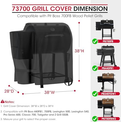 Unicook Waterproof Pellet Smoker Cover Compatible with Pit Boss 700FB/500 - Image 2