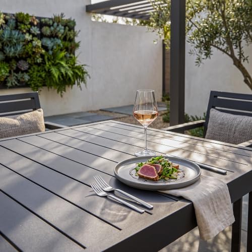 NUU GARDEN Outdoor Rectangular Aluminum Extendable Dining Table, Black - Image 3