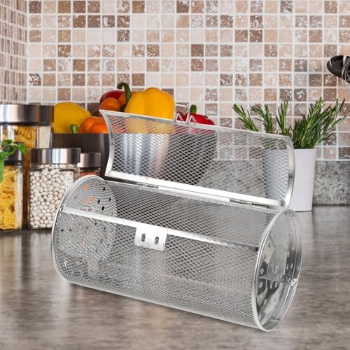 Rotating Grill Basket Stainless Steel for Oven Roasting and Baking - Image 5