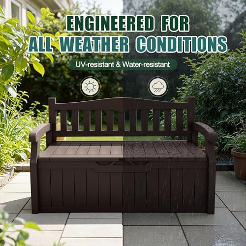 Devoko 80 Gallon Storage Bench Deck Box Waterproof&Lockable - Image 5