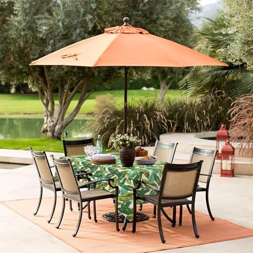 LVTXIII Rectangle Outdoor Tablecloth with Umbrella Hole and Zipper, Water-Repellent 60 x 84 Inch Patio Table Cover for Picnic, Garden, Backyard Dining, Lush Leaf Jungle - Image 5