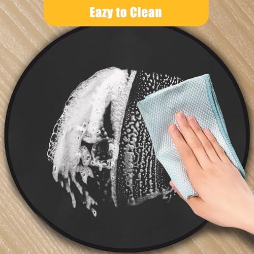 30" Round Grill Mat, Fire Pit Mat Fireproof Under Grill Oil-Proof Waterproof BBQ Pad for Outdoor Grill Accessories, Heat Resistant Protective Deck and Patio Fire Resistant Pad - Image 6