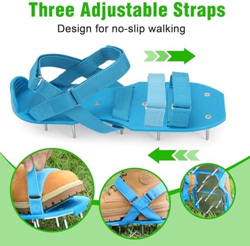 Lawn Aerator Shoes for Grass - Pre-Assembled Grass Aerator Shoes for Lawn - Soil Yard Aerator Tool for Aerating Patio Garden - Image 4