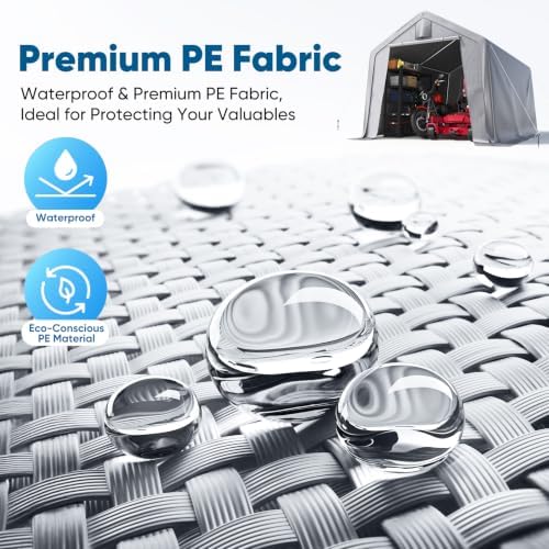 Quictent 10x12FT Storage Shelter Portable Shed with Roll-Up Door&Vents - Image 4