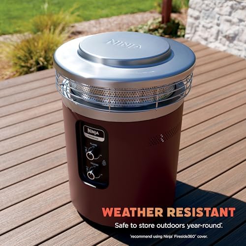 Ninja Fireside360 Fire Pit/Heater, 80,000 BTU, 3 Modes, Push Start, Maroon - Image 6