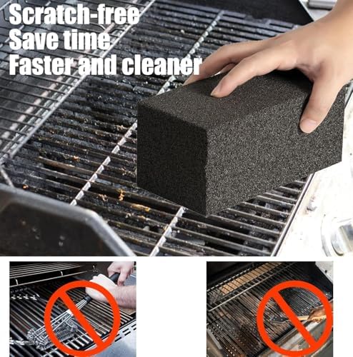 8 Pack Grill Cleaning Brick Bulk, Heavy Duty Grill Pumice Stone Brick Commercial Grade Cleaning Grill Stone Reusable for Home Restaurant Griddles, Flat Top Grills, BBQ Grates Outdoor Cleans - Image 5