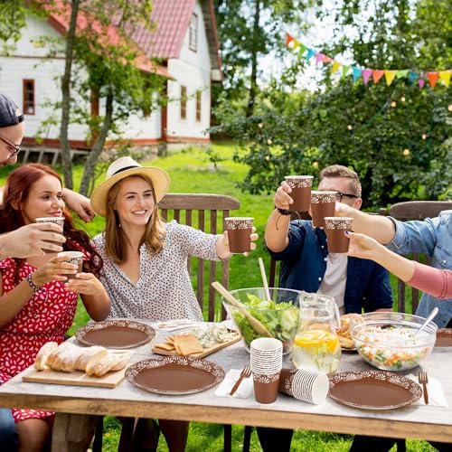 Kochorie 144 Pieces Cielito Lindo Party Decoration, Platos De Barro Mexicanos Fiesta Disposable Tableware Sets Plates Napkins Cups Forks Serves 24 for Cielito Lindo Baby Shower Mexican Party Supplies - Image 6