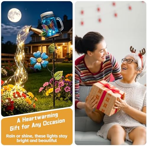 SRNPMIU Solar Watering Can Light, Butterfly Outdoor Decor Lights - Image 7