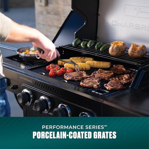 Charbroil Performance Series 4-Burner Gas Grill Cabinet with Side Burner, Black - 463253925 - Image 6